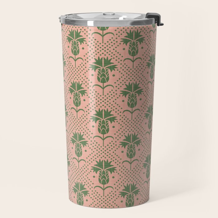Bachelor Button Boutonniere Peach Green Travel Mug Gallery Image 2