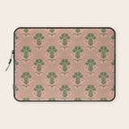 Bachelor Button Boutonniere Peach Green Laptop Sleeve Gallery Image 1