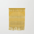 Minimal Arch IX Golden Yellow Modern Geometric Lines Wall Hanging Gallery Image 1