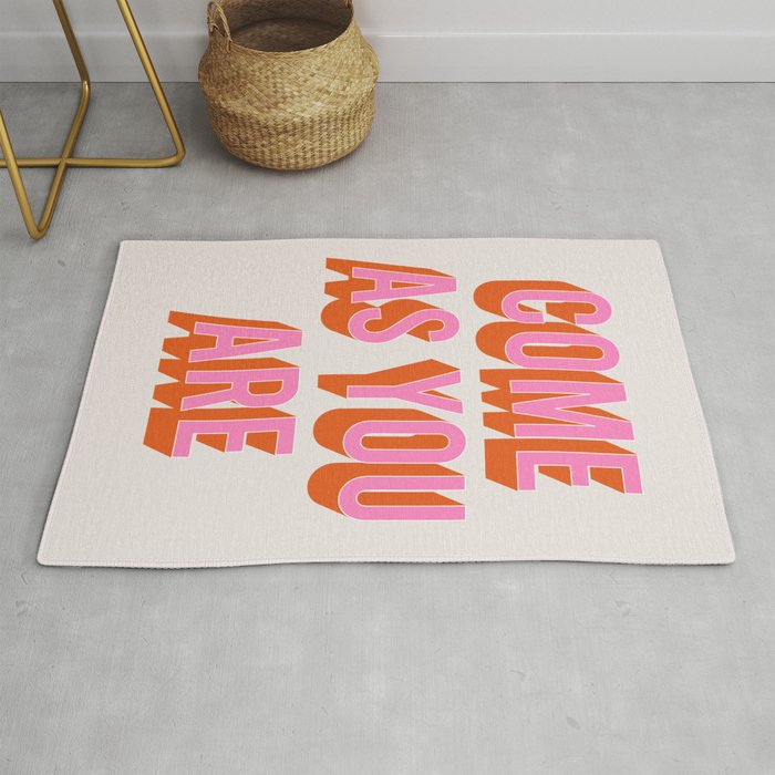 Come As You Are (Pink Orange) Rug Gallery Image 1
