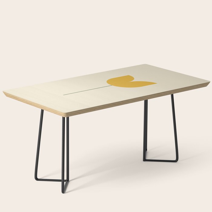Vintage Tulip Minimalism - Yellow Coffee Table Gallery Image 1