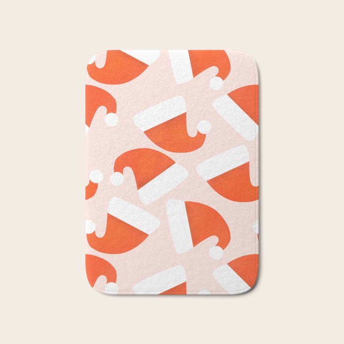 Santa Hat pattern Bath Mat Gallery Image 1