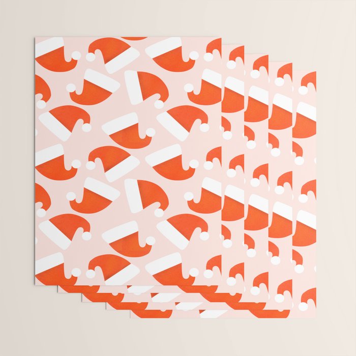 Santa Hat pattern Wrapping Paper Gallery Image 3
