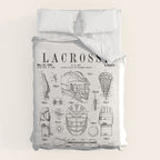 Lacrosse Player Equipment Vintage Patent Drawing Print Duvet Cover Gallery Image 6