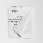 Lacrosse Player Equipment Vintage Patent Drawing Print Throw Blanket Gallery Image 3