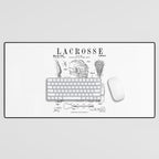 Lacrosse Player Equipment Vintage Patent Drawing Print Desk Mat Gallery Image 1
