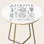 Lacrosse Player Equipment Vintage Patent Drawing Print Side Table Gallery Image 2