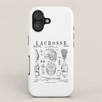Lacrosse Player Equipment Vintage Patent Drawing Print iPhone Case Gallery Image 1