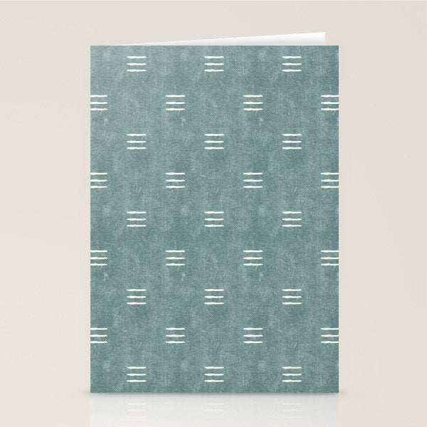 triple dash - dusty blue Stationery Card Gallery Image 2