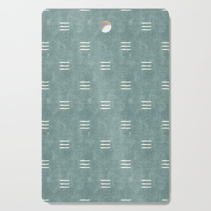 triple dash - dusty blue Cutting Board Gallery Image 1