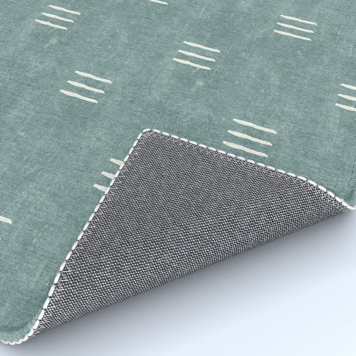 triple dash - dusty blue Rug Gallery Image 4