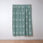 triple dash - dusty blue Window Curtain Gallery Image 3