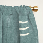 triple dash - dusty blue Window Curtain Gallery Image 2