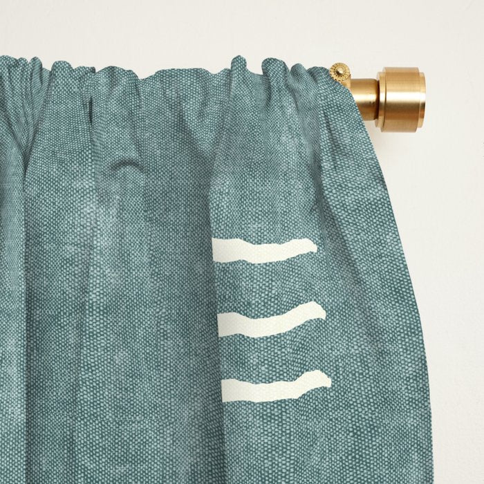 triple dash - dusty blue Window Curtain Gallery Image 2