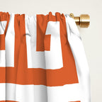 Burnt Orange and White Greek Key Pattern Window Curtain Gallery Image 2