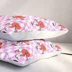 Retro love heart cartoon character pattern Pillow Sham Gallery Image 3