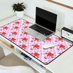 Retro love heart cartoon character pattern Desk Mat Gallery Image 2