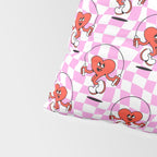 Retro love heart cartoon character pattern Pillow Sham Gallery Image 4