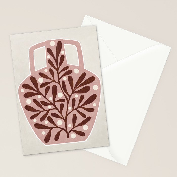Vase and leaves Stationery Card Gallery Image 2