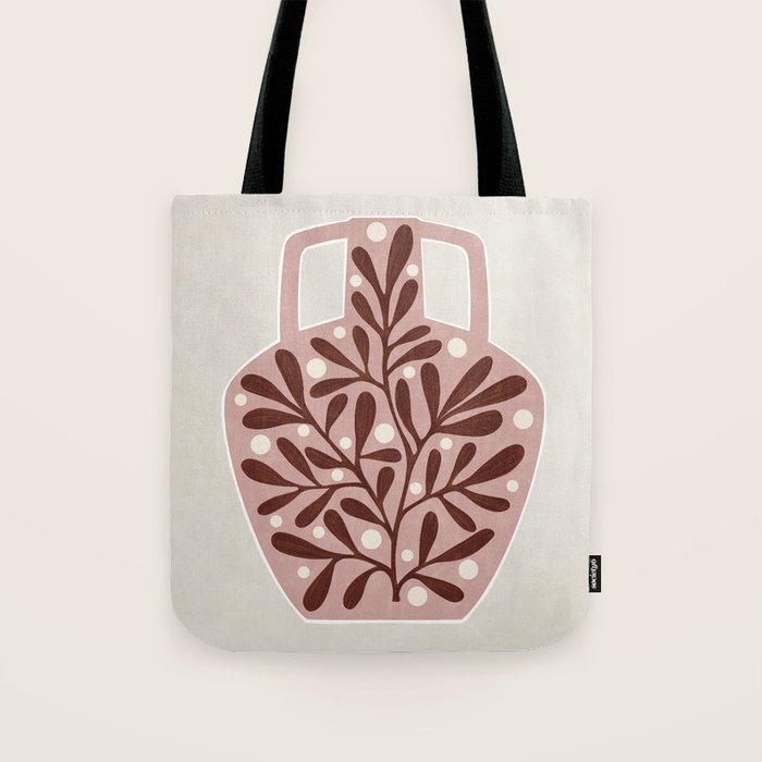 Vase and leaves Tote Bag Gallery Image 1