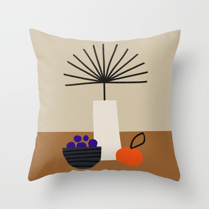 Modern Still Life #1 Throw Pillow Gallery Image 1