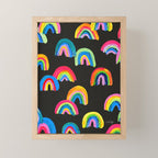 Abstract Rainbow Arcs â Charcoal Mini Art Print Gallery Image 1