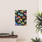 Abstract Rainbow Arcs â Charcoal Poster Gallery Image 2
