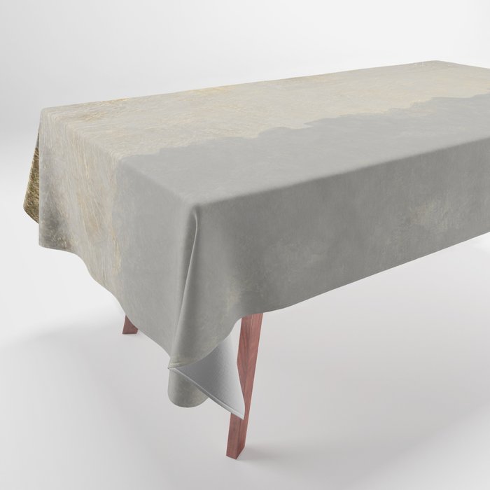 Geometrical ombre glacier gray gold watercolor Tablecloth Gallery Image 1