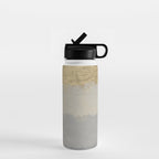 Geometrical ombre glacier gray gold watercolor Water Bottle Gallery Image 1