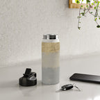 Geometrical ombre glacier gray gold watercolor Water Bottle Gallery Image 4