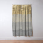 Geometrical ombre glacier gray gold watercolor Window Curtain Gallery Image 3