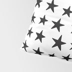 Star Pattern Black On White Pillow Sham Gallery Image 4