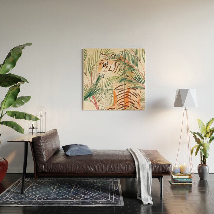 Jungle Cat Wood Wall Art Gallery Image 2