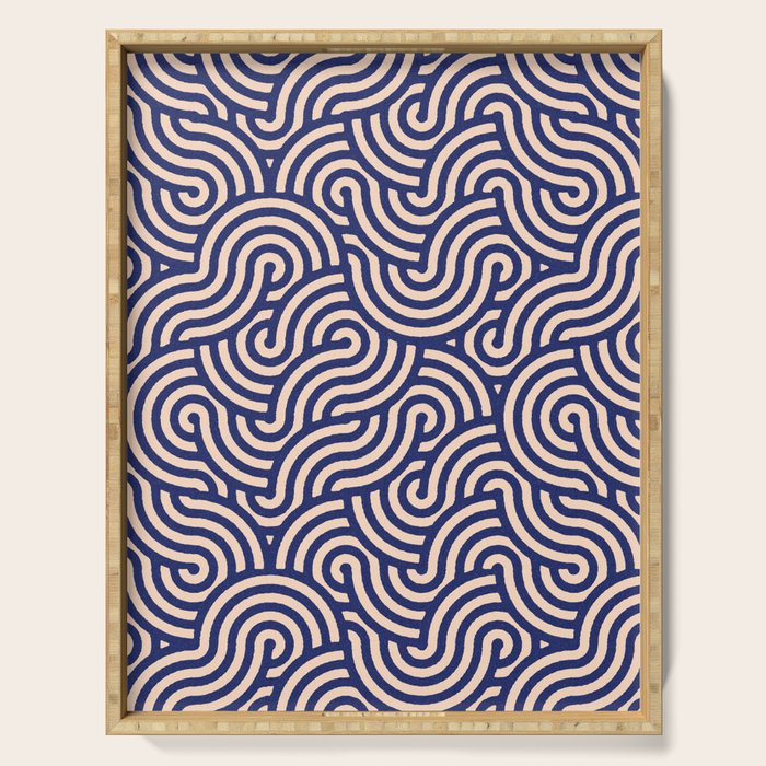 SWIRL Lapis and Almond Serving Tray Gallery Image 1