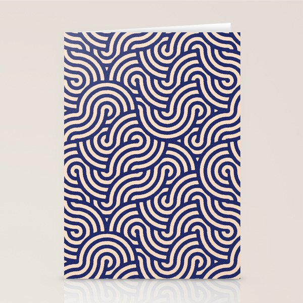 SWIRL Lapis and Almond Stationery Card Gallery Image 1