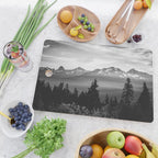 Morning in the Mountains Black and White Cutting Board Gallery Image 2