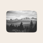 Morning in the Mountains Black and White Bath Mat Gallery Image 1