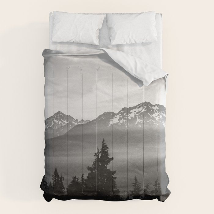 Morning in the Mountains Black and White Comforter Gallery Image 6