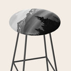 Morning in the Mountains Black and White Stool Gallery Image 2