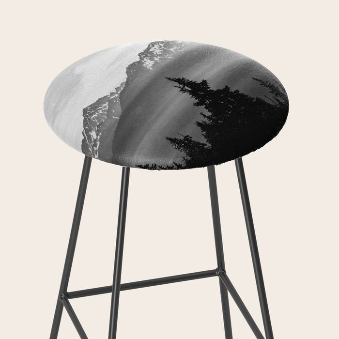 Morning in the Mountains Black and White Stool Gallery Image 2