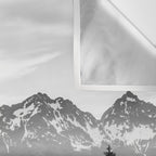 Morning in the Mountains Black and White Wall Tapestry Gallery Image 3