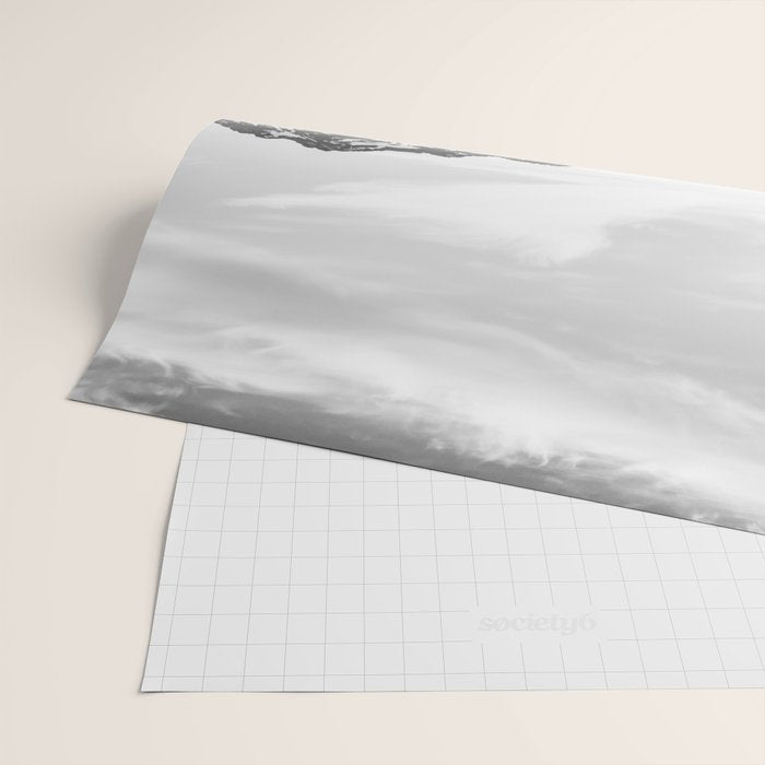 Morning in the Mountains Black and White Wrapping Paper Gallery Image 2