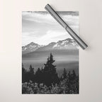 Morning in the Mountains Black and White Wrapping Paper Gallery Image 1