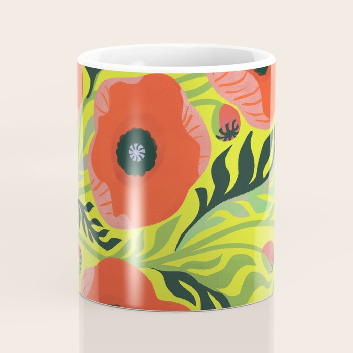 Flower Market Poppies Coffee Mug Gallery Image 4