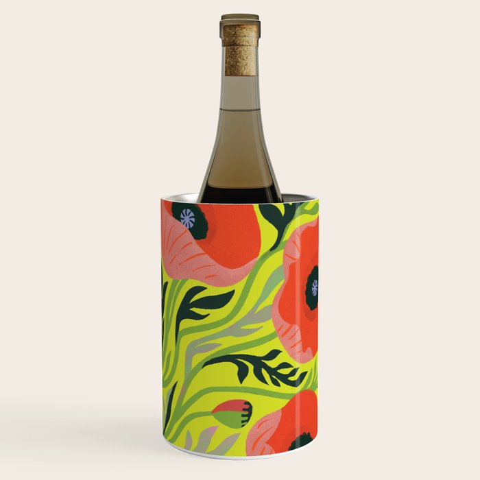 Flower Market Poppies Wine Chiller Gallery Image 2