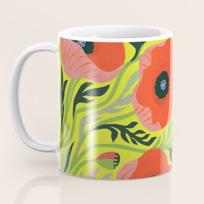 Flower Market Poppies Coffee Mug Gallery Image 3