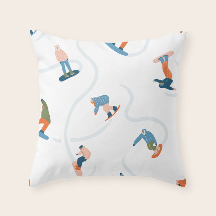 Snowboarding Throw Pillow Gallery Image 6