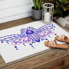 Death's Head Hawkmoth - Indigo & Pink Palette Outdoor Rug Gallery Image 2