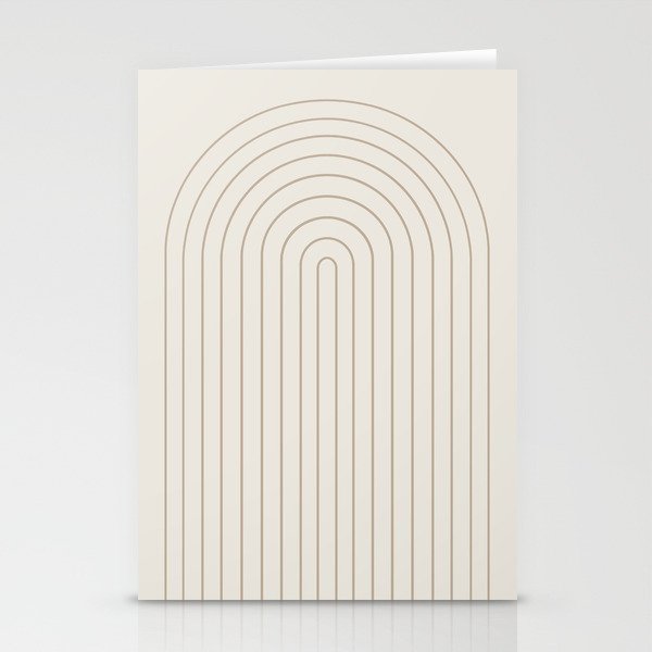 Minimal Arch XI Natural Neutral Modern Geometric Lines Stationery Card Gallery Image 2