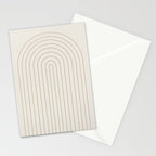 Minimal Arch XI Natural Neutral Modern Geometric Lines Stationery Card Gallery Image 2